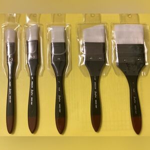 Angelus Jumbo Flat Paint Brush Set– New – 5 Sizes